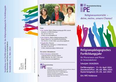 Flyer Religionspädagogisches Fortbildungsjahr